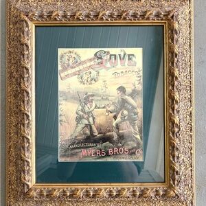 Vintage Framed Tobacco Advertisement